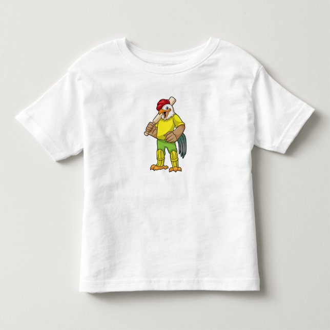 Tupp som Batsman med Cricket fladdermus T Shirt (Framsida)