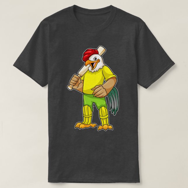 Tupp som Batsman med Cricket fladdermus T Shirt (Design framsida)