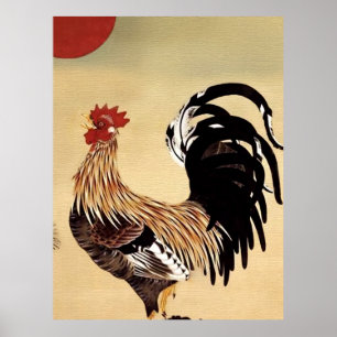 Tupp som gal i Ito Jakuchus verk Poster