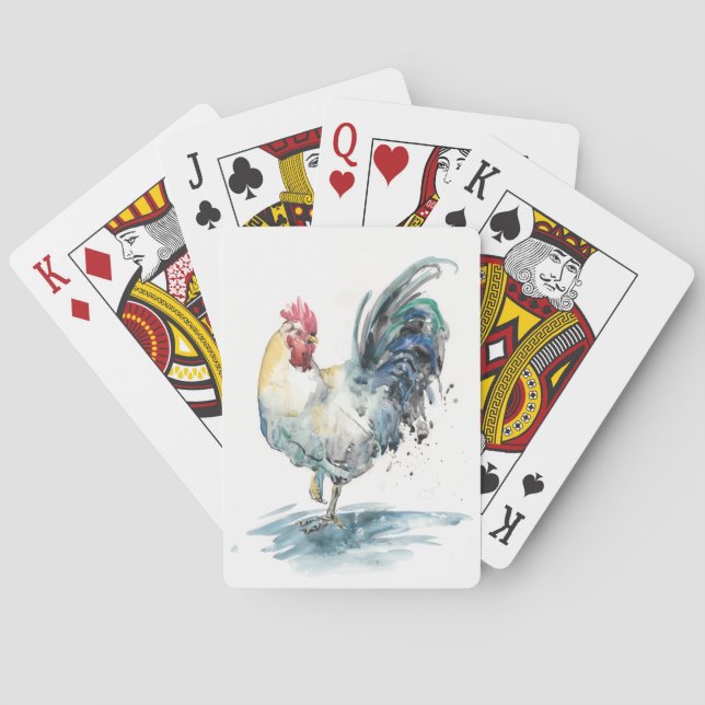 Tupp Stänk - Vattenfärg Casinokort (Baksidan)