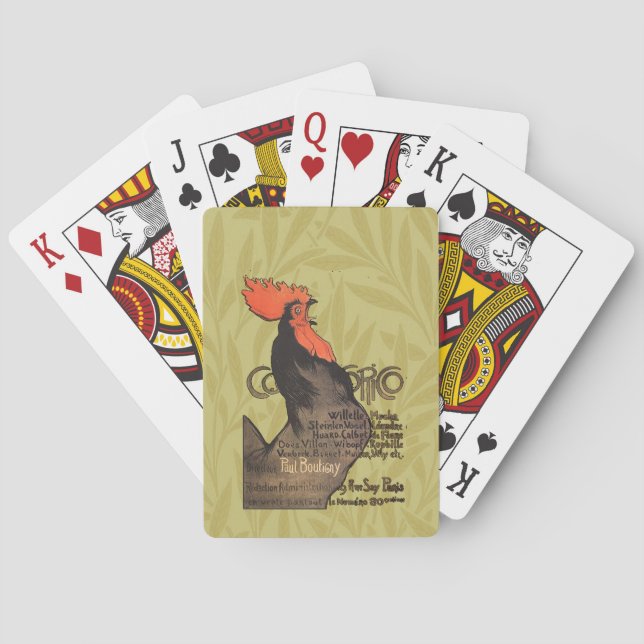 Tupp Steinlen Cocorico Fransk Art Casinokort (Baksidan)