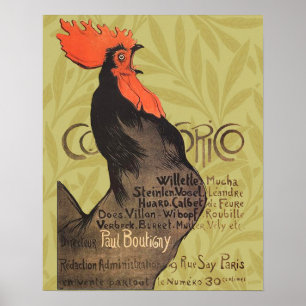 Tupp Steinlen Cocorico Fransk Art Poster