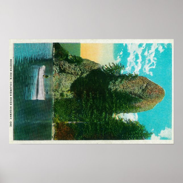 Tupp Sten vid Columbiafloden Poster (Framsidan)