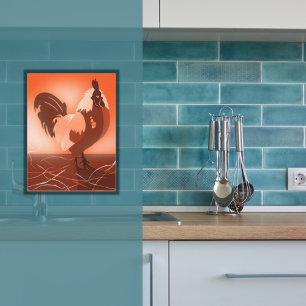 Tupp Sunset Orange Kitchen Wall Art - Poster