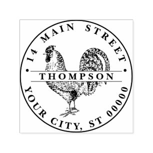 Tupp Teckning-litografi #2 Namn Returadress Självfärgande Stämpel