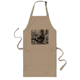 Tupp teckning tryckt på Apron Långt Förkläde