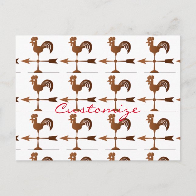 Tupp Väderflöjel Thunder_Cove Vykort (Framsida)