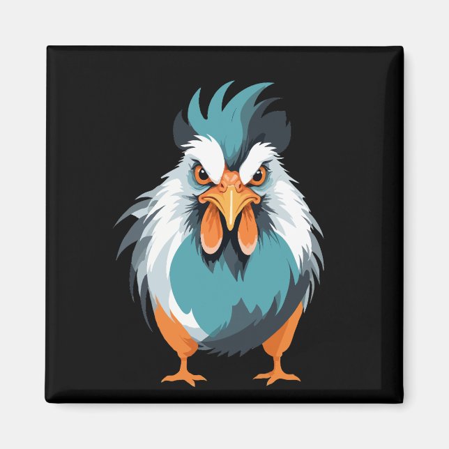 Tupp Vector Art med Vibrant Färg Magnet (Framsidan)