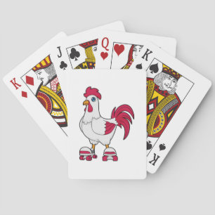 Tupp vid Inline-skridskor med rullskridskor Casinokort