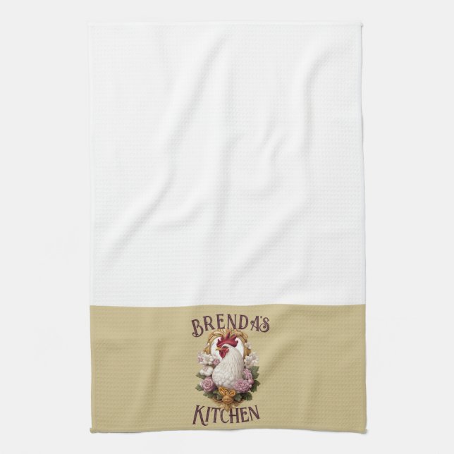 Tupp & Vindruvor Heraldisk Kam, enkel, Kökshandduk (Vertikal)