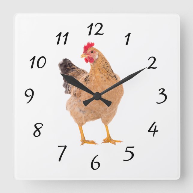 TUPP WALL CLOCK FYRKANTIG KLOCKA (Framsida)