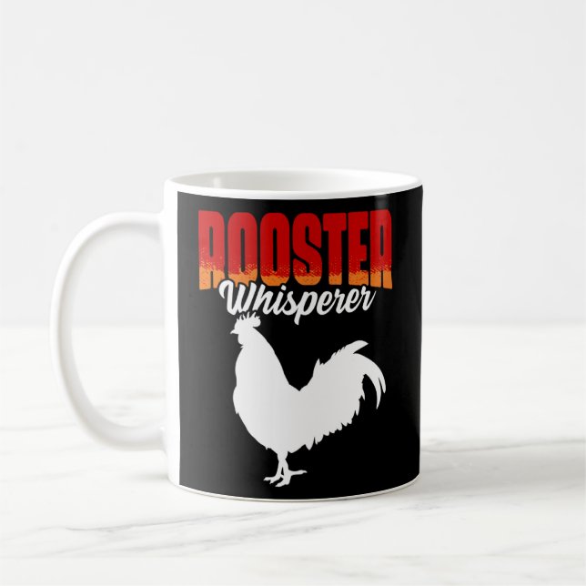 Tupp Whisperer Cockutkämpe Chicken Bird Cocker Kaffemugg (Vänster)