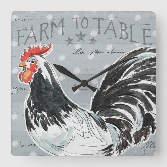 Tuppappell III Fyrkantig Klocka (Framsida)