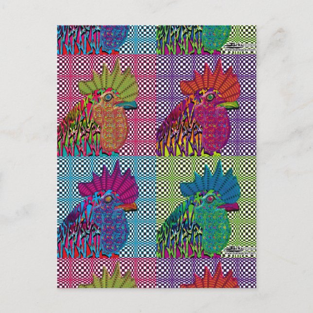 Tuppar Borta Psycho Vykort (Framsida)