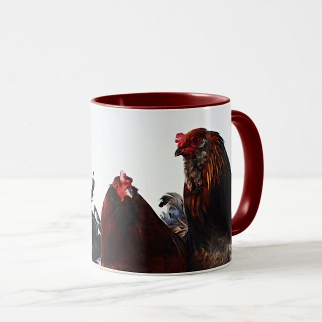 Tuppar Chicken Art Farm Art Kopp Mugg (Framsida höger)