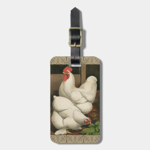 Tuppar & Hen utanför Hen House med White Gräns Bagagebricka