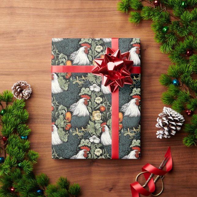 Tuppar i Grönten Garden William Morris Stil Presentpapper (Julgåva)