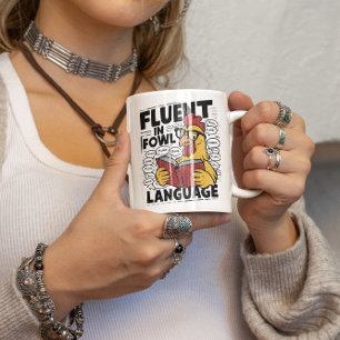 Tuppar-läsvätska i Fowl-språk Kaffemugg