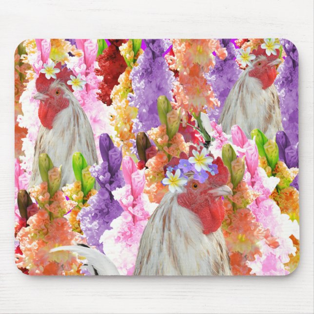 Tuppar och Holly Hocks, Mousepad Musmatta (Framsidan)