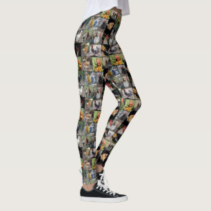 Tuppar och höns fotokollage, leggings