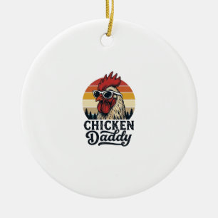 Tuppdesign för far med vintage-solfjädervektor julgransprydnad keramik