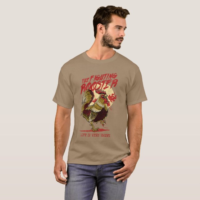 Tuppen som slåss tee shirt (Hel framsida)