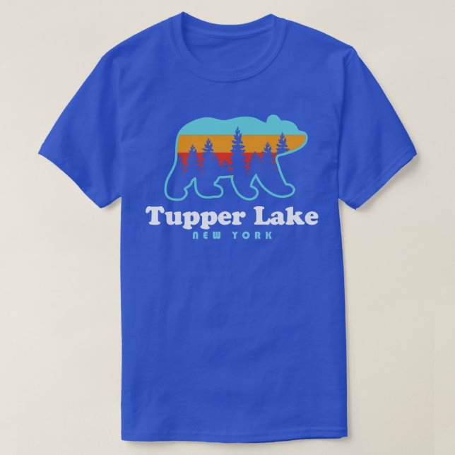 Tupper Sjö NY Adirondacks New York Bear T Shirt (Design framsida)