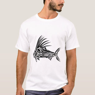 Tuppfiskskjorta - Cool Rooster Fish Tril Design T Shirt
