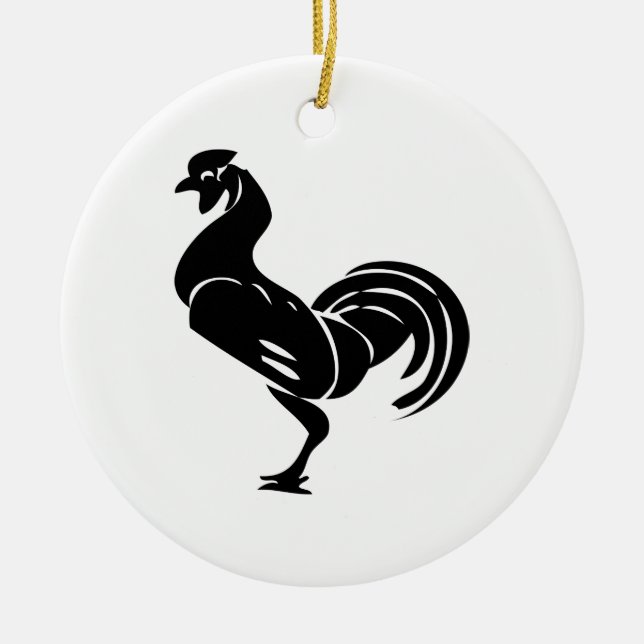 Tuppsilhuett Julgransprydnad Keramik (Framsidan)