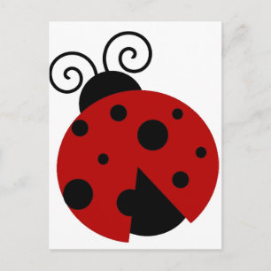 Tur är en Insekt för Ladybug Cute Tecknad Vykort