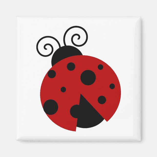 Tur är en Ladybug Cute-Tecknad Magnet (Framsidan)