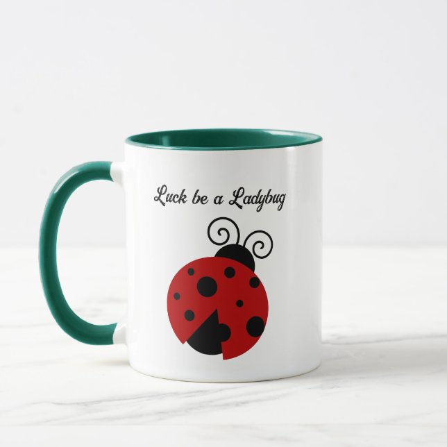 Tur är en Ladybug Cute-Tecknad Mugg (Vänster)