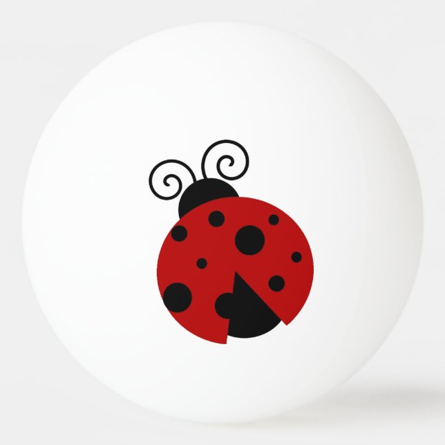 Tur är en Ladybug Cute-Tecknad Pingisboll (Framsidan)