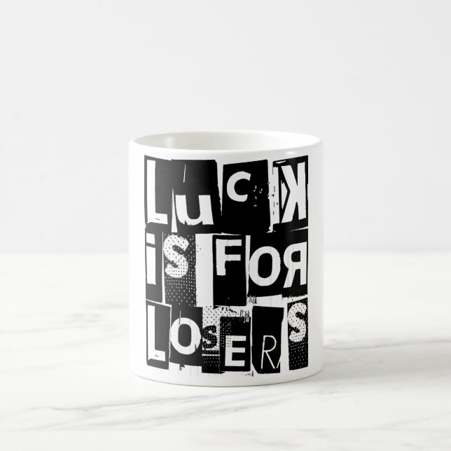 Tur är för Losers Funny Quote Black Typography Kaffemugg (Center)