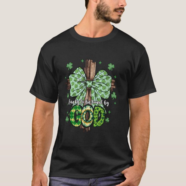 Tur att bli lurad av Gud St Patricks Coquette Bow T Shirt (Framsida)