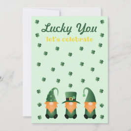 Tur att du låter det fira Gnomes Inbjudningar