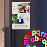 Tur att ha dig Pappa 2 Photo Fars dag Magnet<br><div class="desc">Modern magnet i Fars dag, personlig med 2 av dina favoritfoton, som är formade och ramade med klammerparenteser. Utformningen lyder: "Vi har så tur att ha dig.. LYCKLIG FARS DAG till världens bästa pappa" med typsnitt för smala och handskript. Magnet är designat för dig att lägga till en bild av...</div>