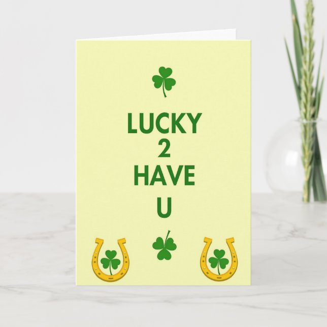 Tur att ha dig Shamrock-kort Kort (Framsida)