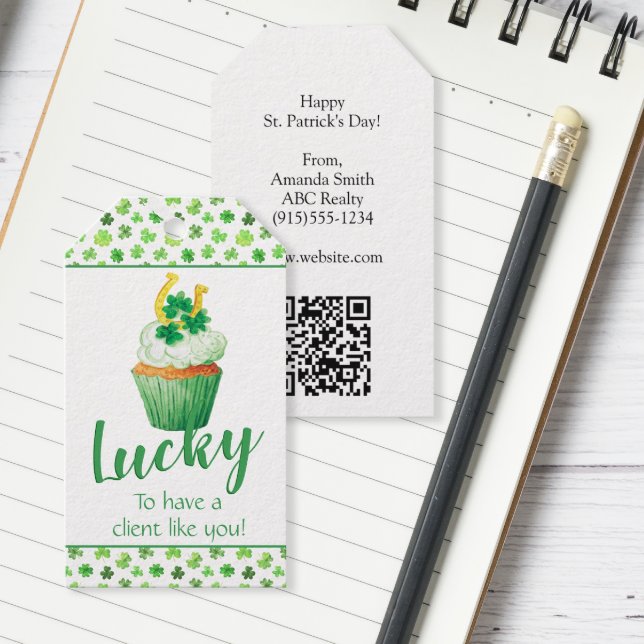 Tur att ha en klient som du St Patrick Day Presentetikett (Lucky to have a client like you St. Patrick's Day pop by tag)