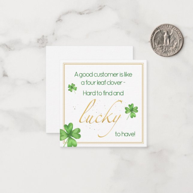 Tur att ha kund St. Patrick's Day Anteckningskort (Fram/Back In Situ)