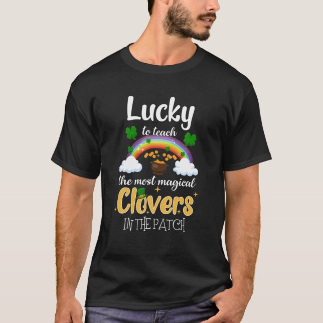 Tur att klä sig vid det magiska Klöver St Patrick T Shirt (Framsida)