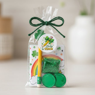 Tur att lära St. Patrick's Day Rund Lärare Runt Klistermärke