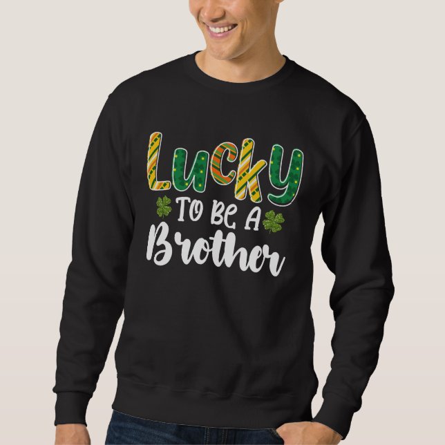 Tur att vara en bror Familj St Patrick's Day Lång Ärmad Tröja (Framsida)
