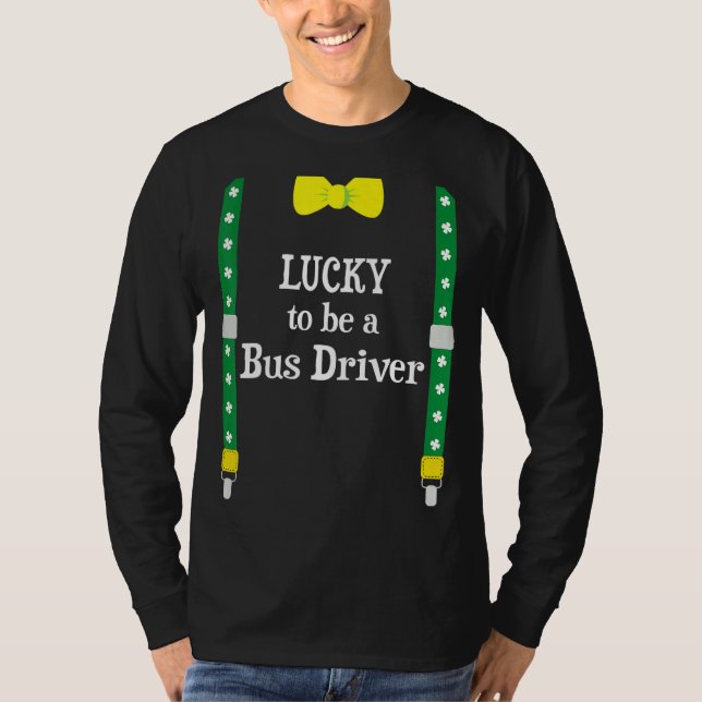 Tur att vara en Buss-chaufför i St patrick's day T Shirt (Framsida)