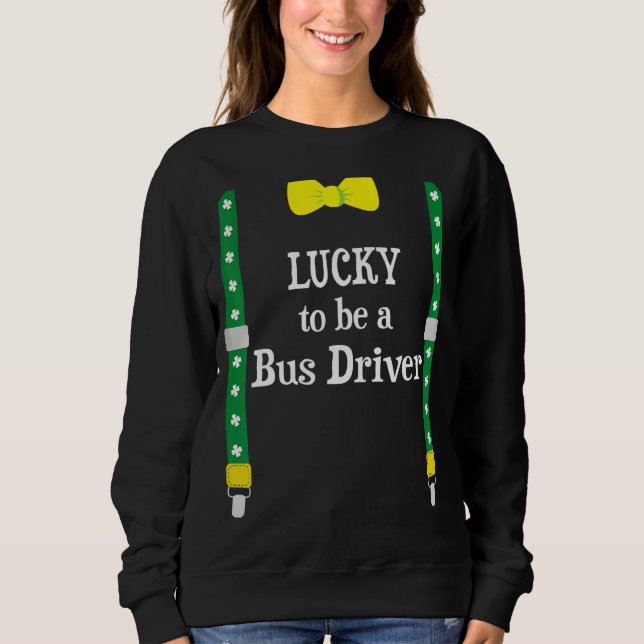 Tur att vara en Buss-chaufför i St patrick's day T Shirt (Framsida)