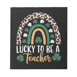 Tur att vara en lärare regnbåge St Patrick's Day Anteckningsblock