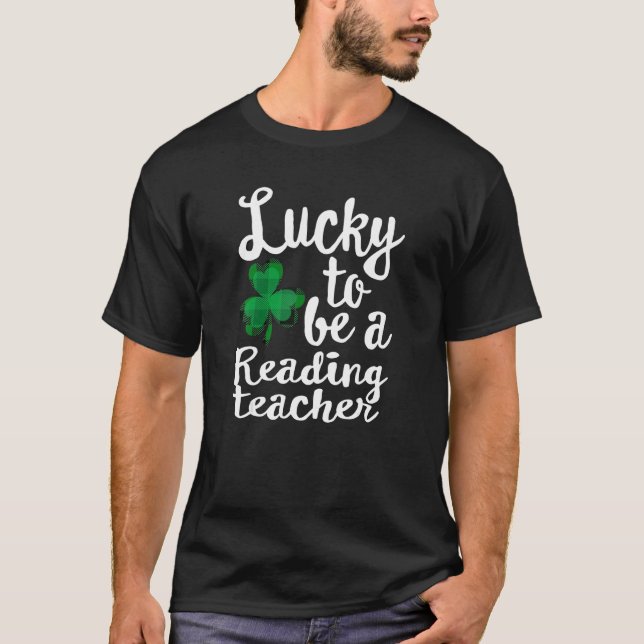 Tur att vara en läslärare St patrick's day Sha T Shirt (Framsida)