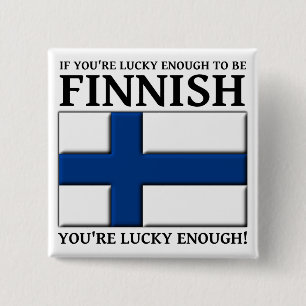 Tur att vara finsk knappmärke knapp