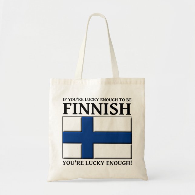 Tur att vara finska bag tote tygkasse (Framsidan)