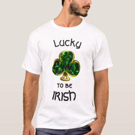 Tur att vara Irish Shamrock och Guld Manar-Shirt Tee Shirt